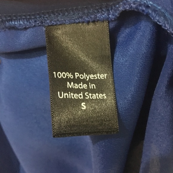 Silky Blue Long Sleeve Dress - Picture 4 of 4